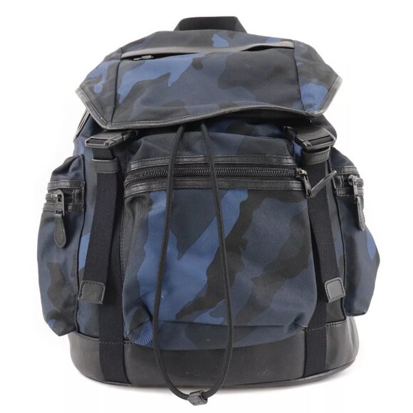 COACH Backpack Daypack camouflage Blue / black Nylon/Calfskin mens main image 10